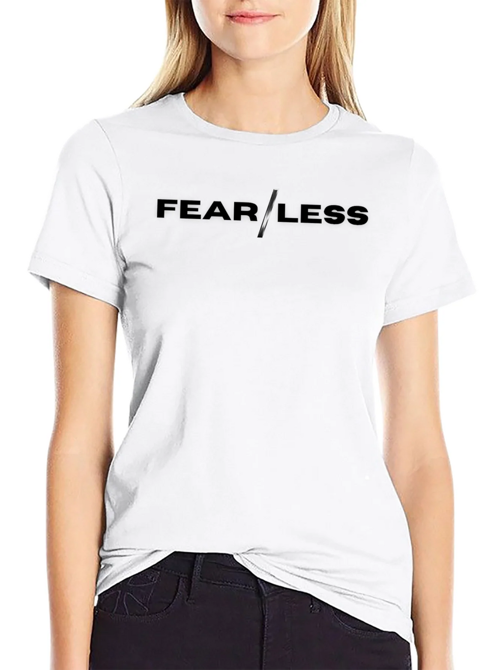 Fearless Black Graphic Print Crew Neck T-Shirt product image 8