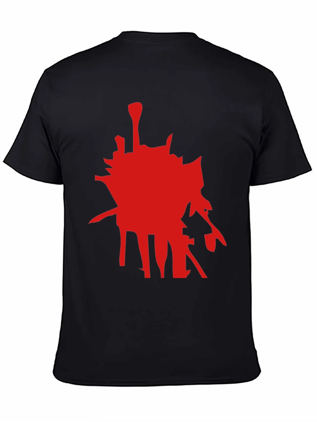 Abstract Red Graphic Black T-Shirt product image 4