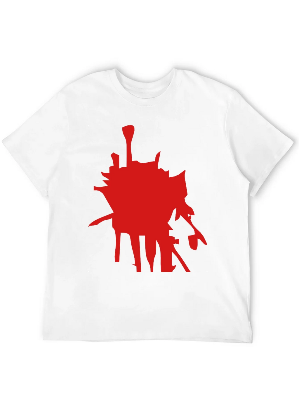 Abstract Red Graphic Black T-Shirt product image 11