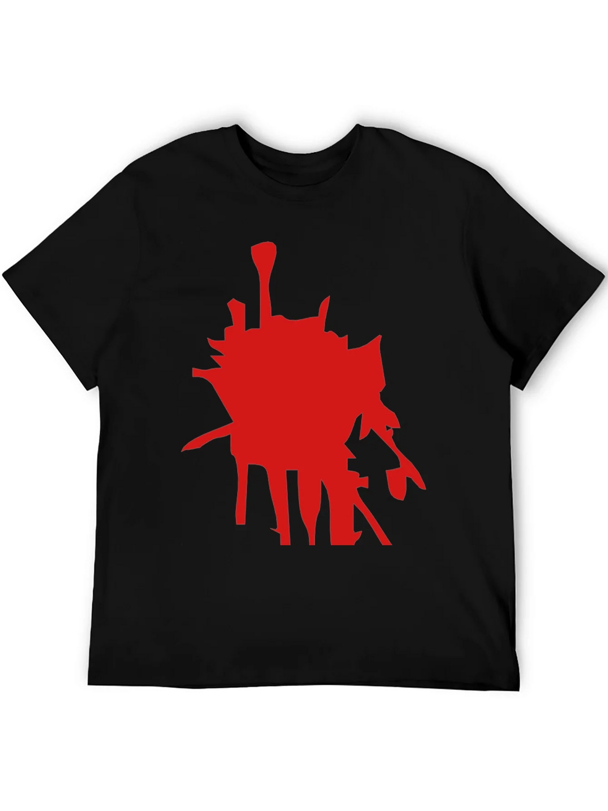 Abstract Red Graphic Black T-Shirt product image 5