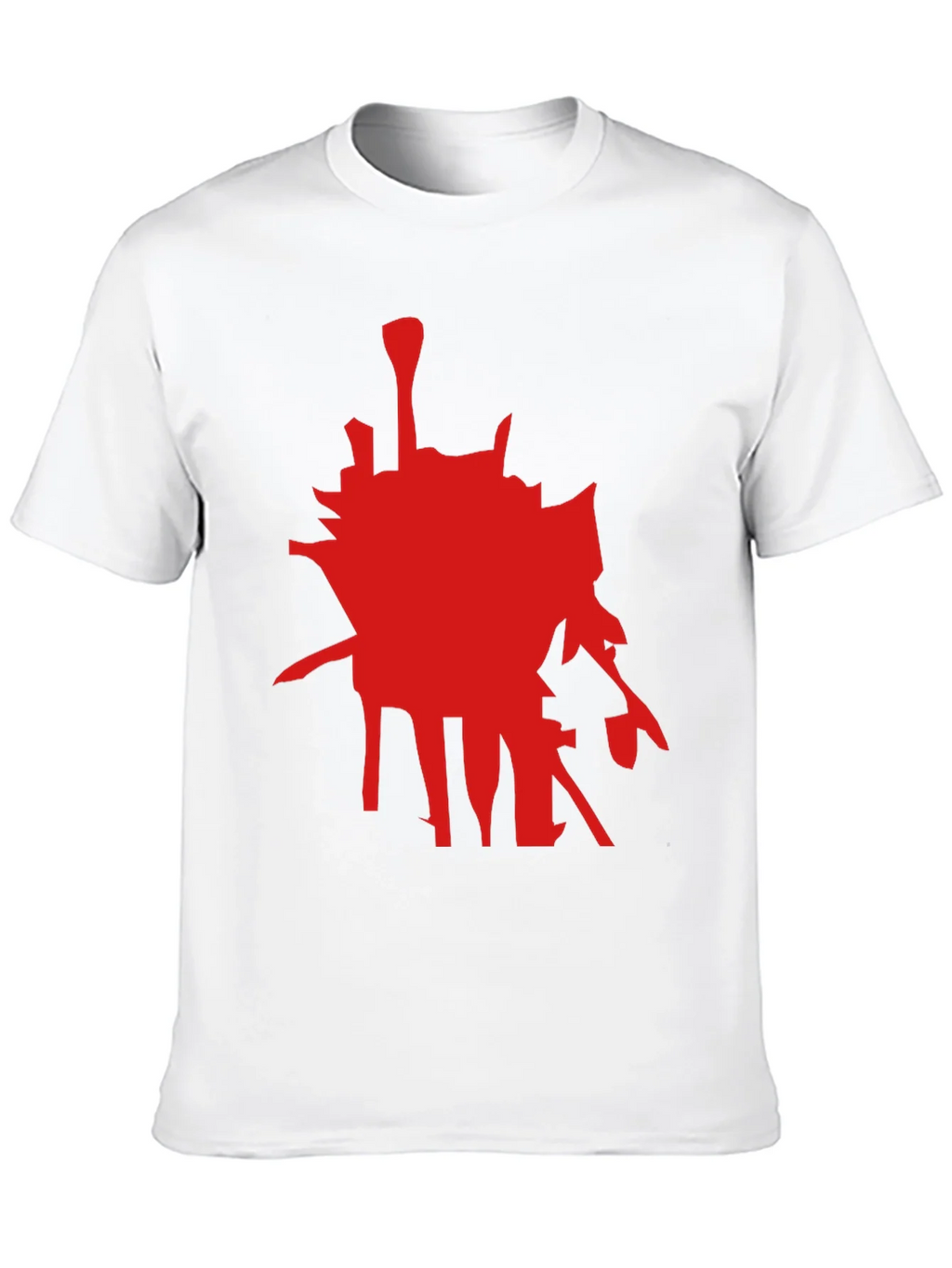 Abstract Red Graphic Black T-Shirt product image 9