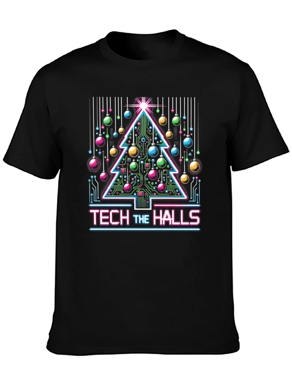 Tech the Halls Christmas T-Shirt - Circuit Board Tree product image 2