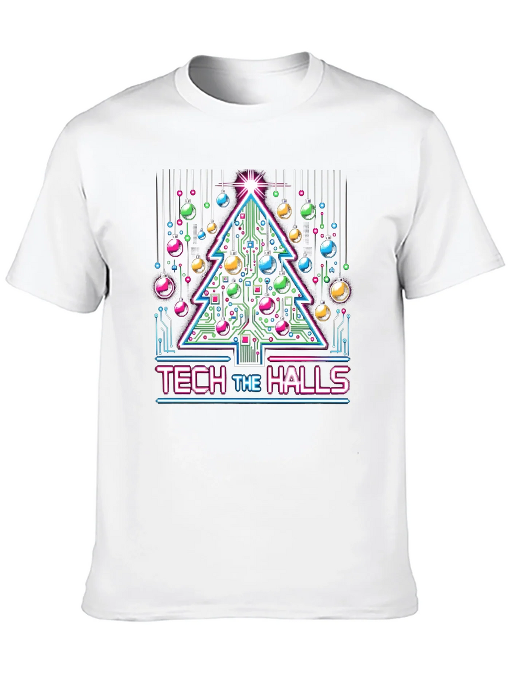 Tech the Halls Christmas T-Shirt - Circuit Board Tree product image 6