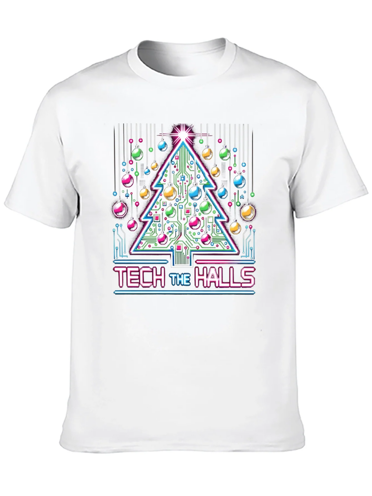 Tech the Halls Christmas T-Shirt - Circuit Board Tree product image 6