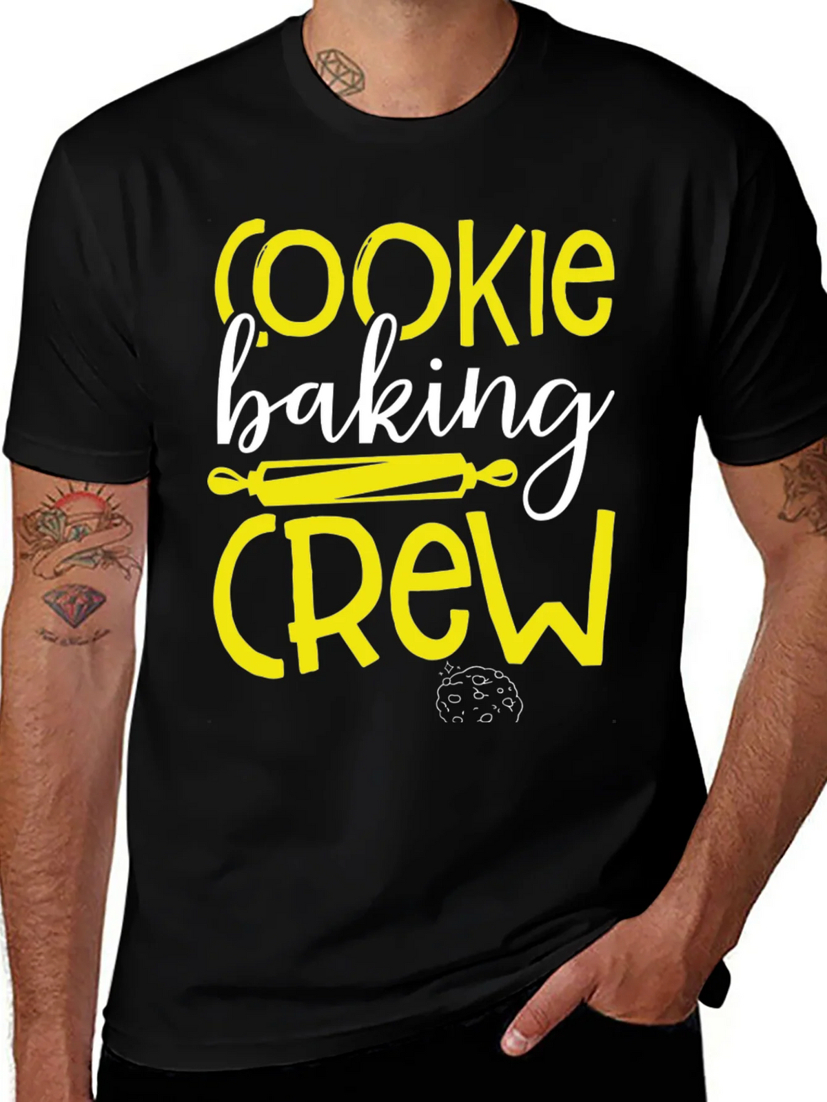 Cookie Baking Crew Black Graphic T-Shirt product image 1