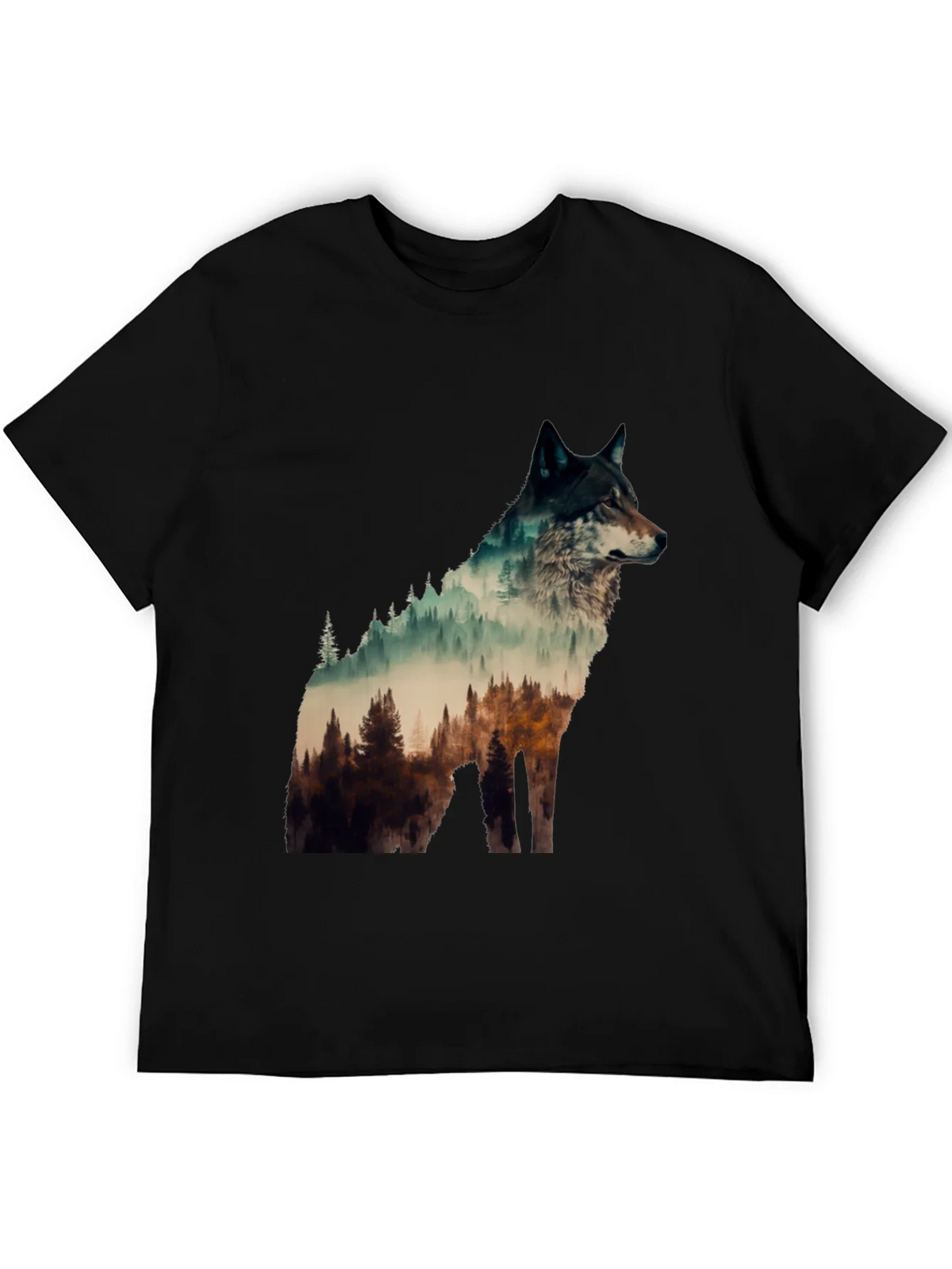 Wolf Forest Graphic Tee - Nature Lovers T-Shirt product image 5