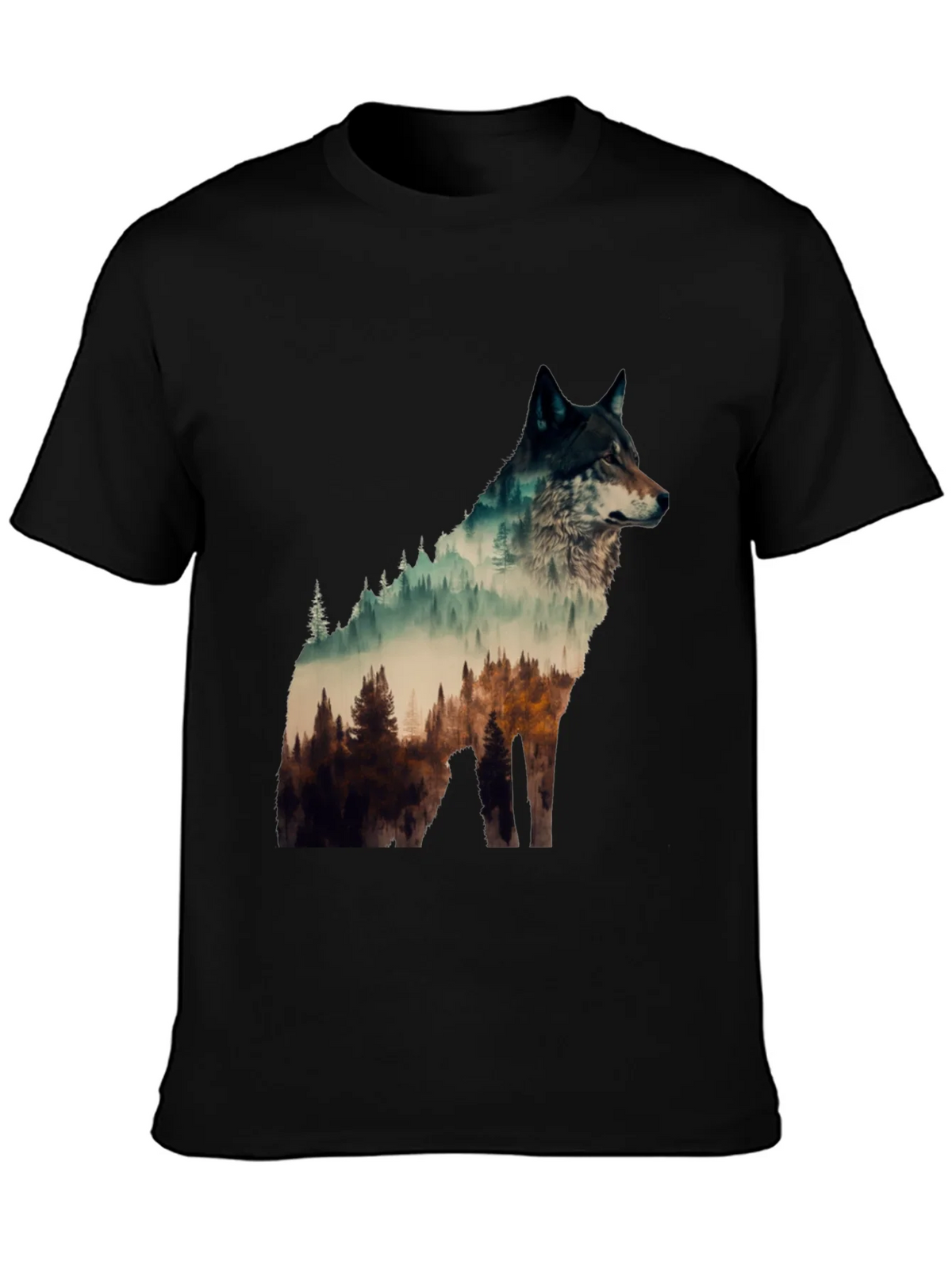 Wolf Forest Graphic Tee - Nature Lovers T-Shirt product image 3
