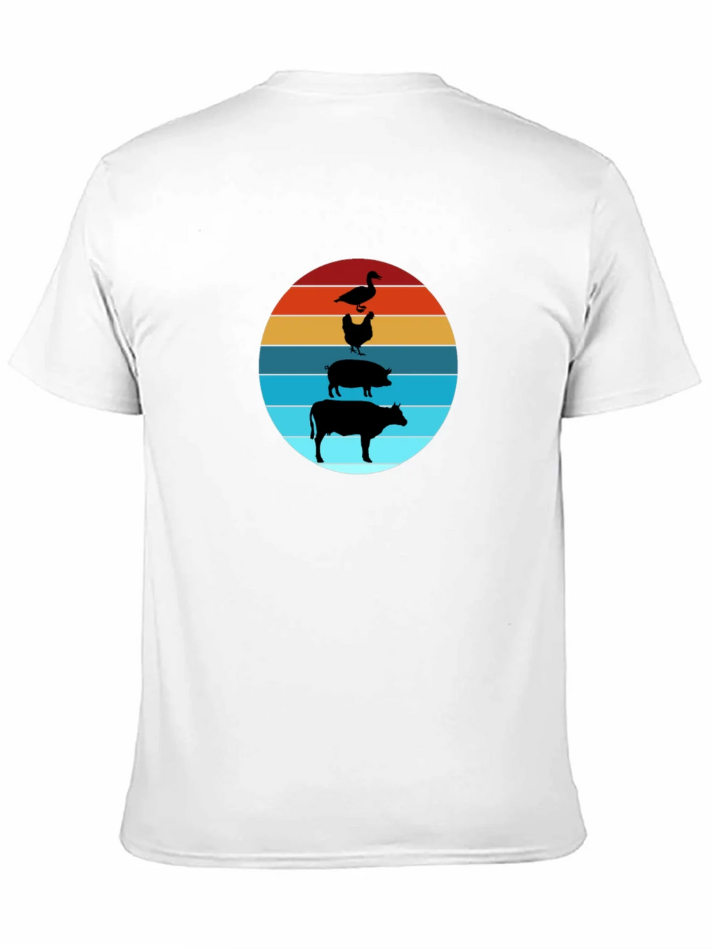 Farm Animal Sunset Tee - Black Cotton T-Shirt product image 7