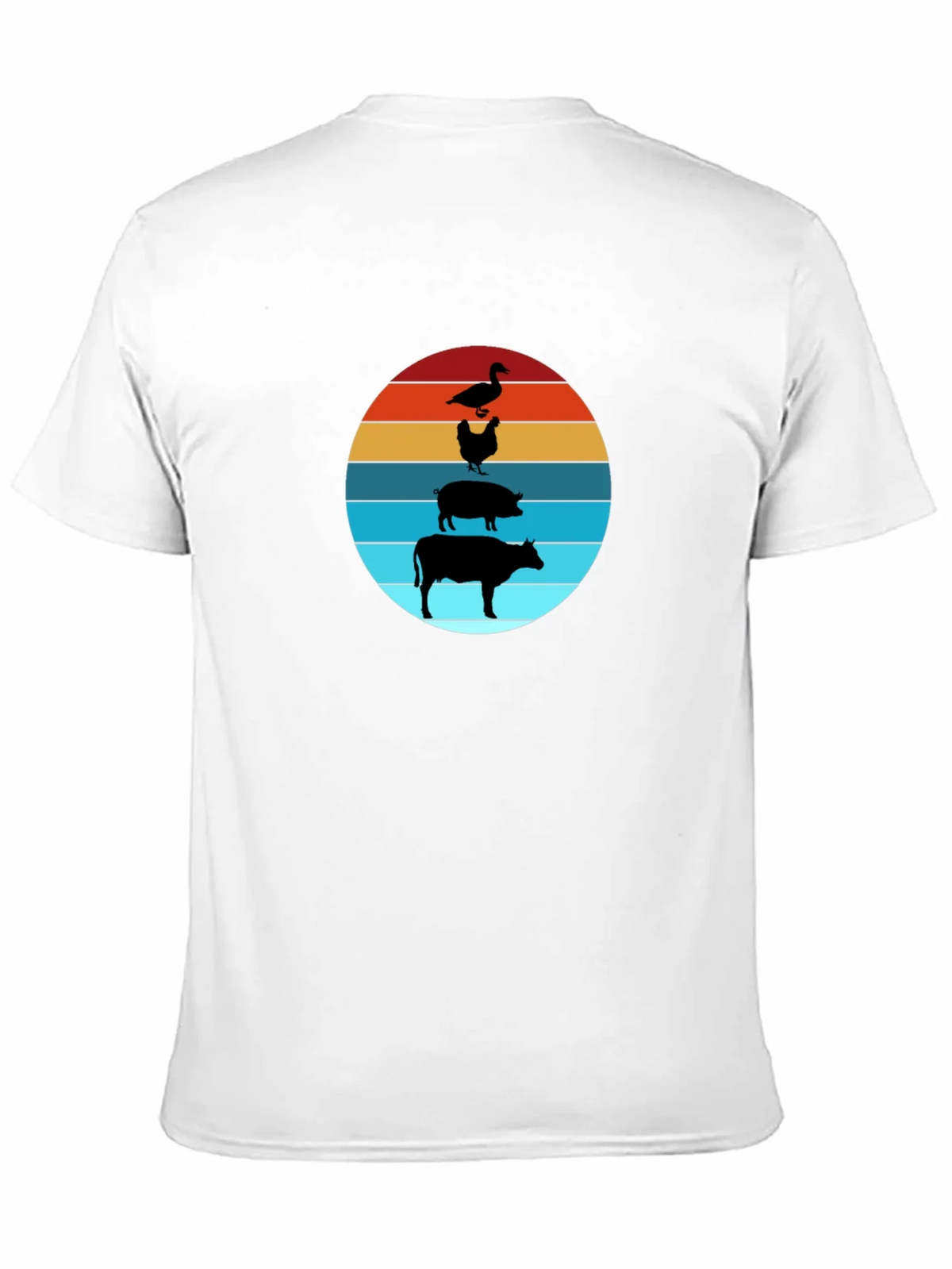 Farm Animal Sunset Tee - Black Cotton T-Shirt product image 7