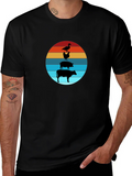 Farm Animal Sunset Tee - Black Cotton T-Shirt product image 1