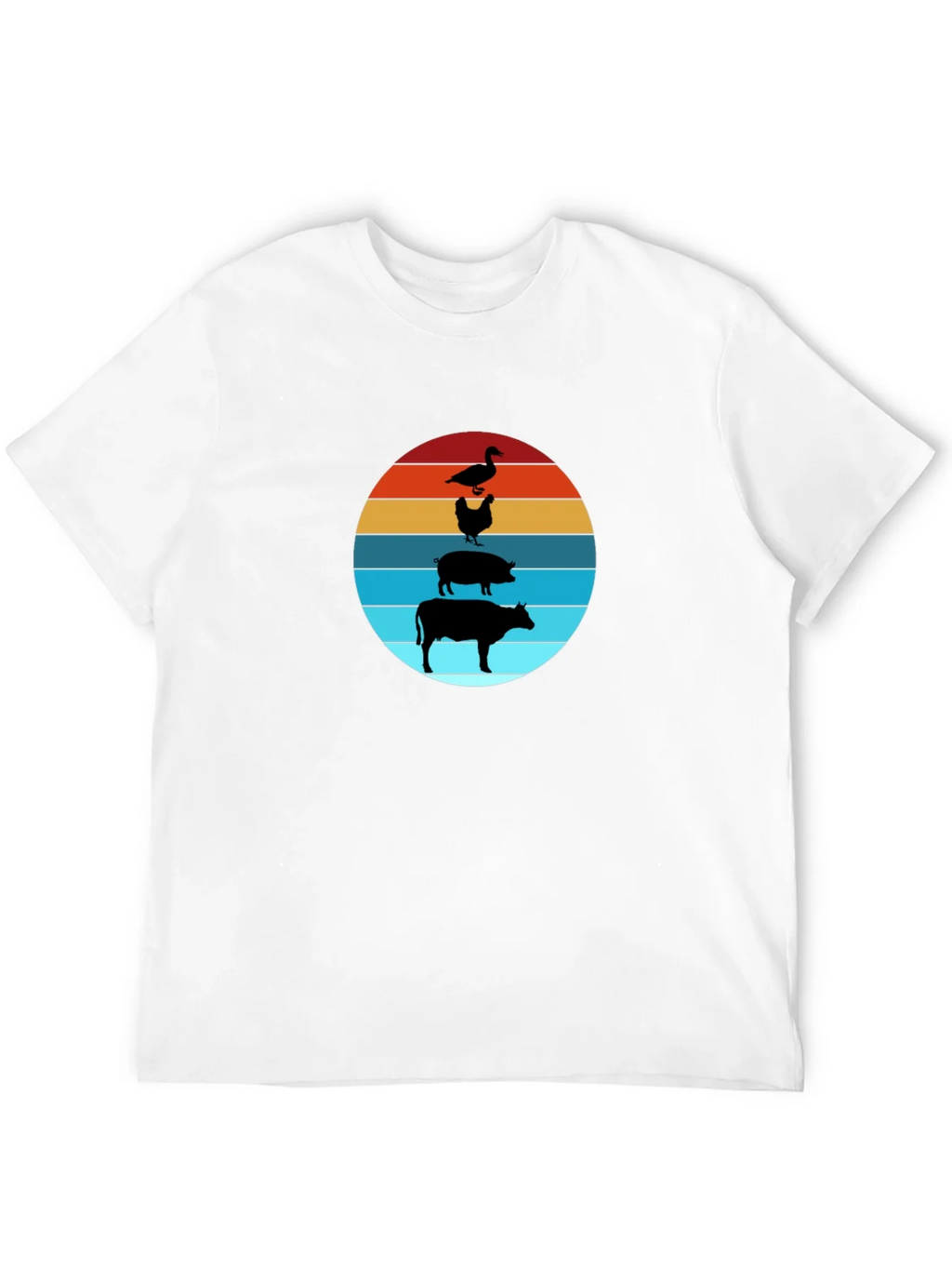 Farm Animal Sunset Tee - Black Cotton T-Shirt product image 8