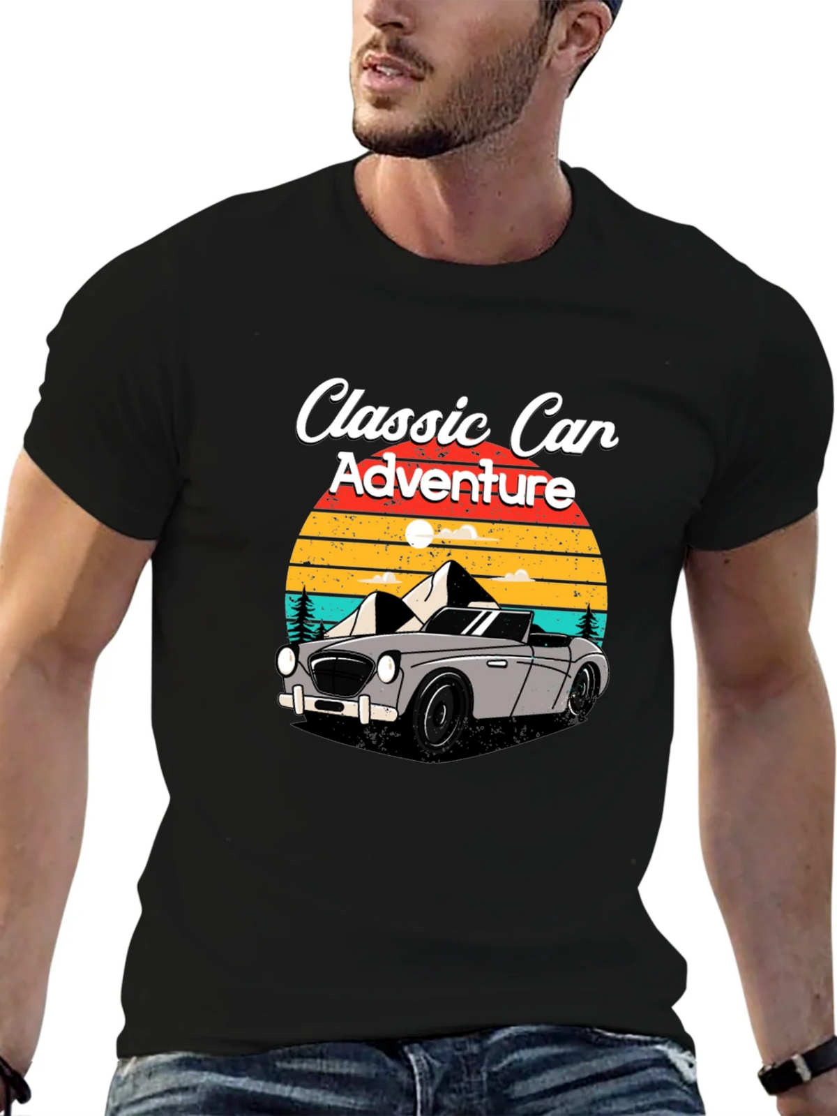Classic Car Adventure T-Shirt - Retro Design product image 4