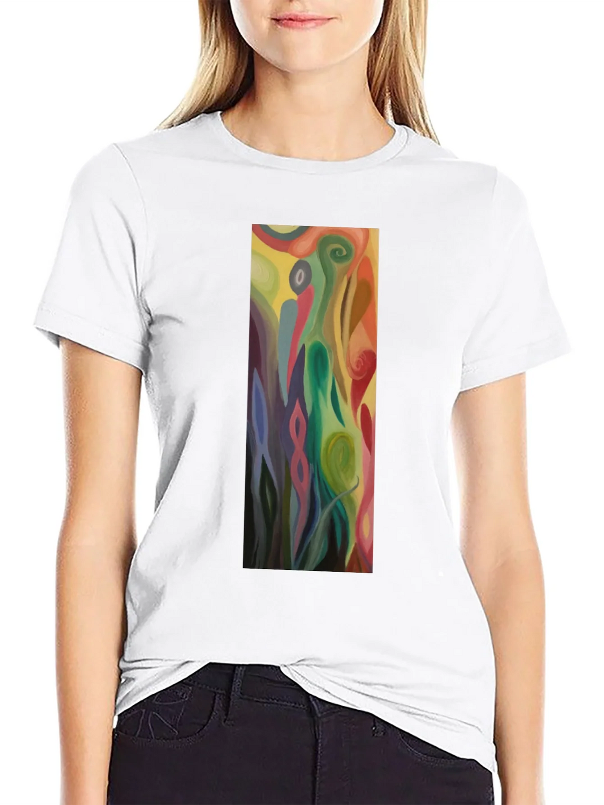 Abstract Art Graphic Black Tee - Mens Casual Style product image 6