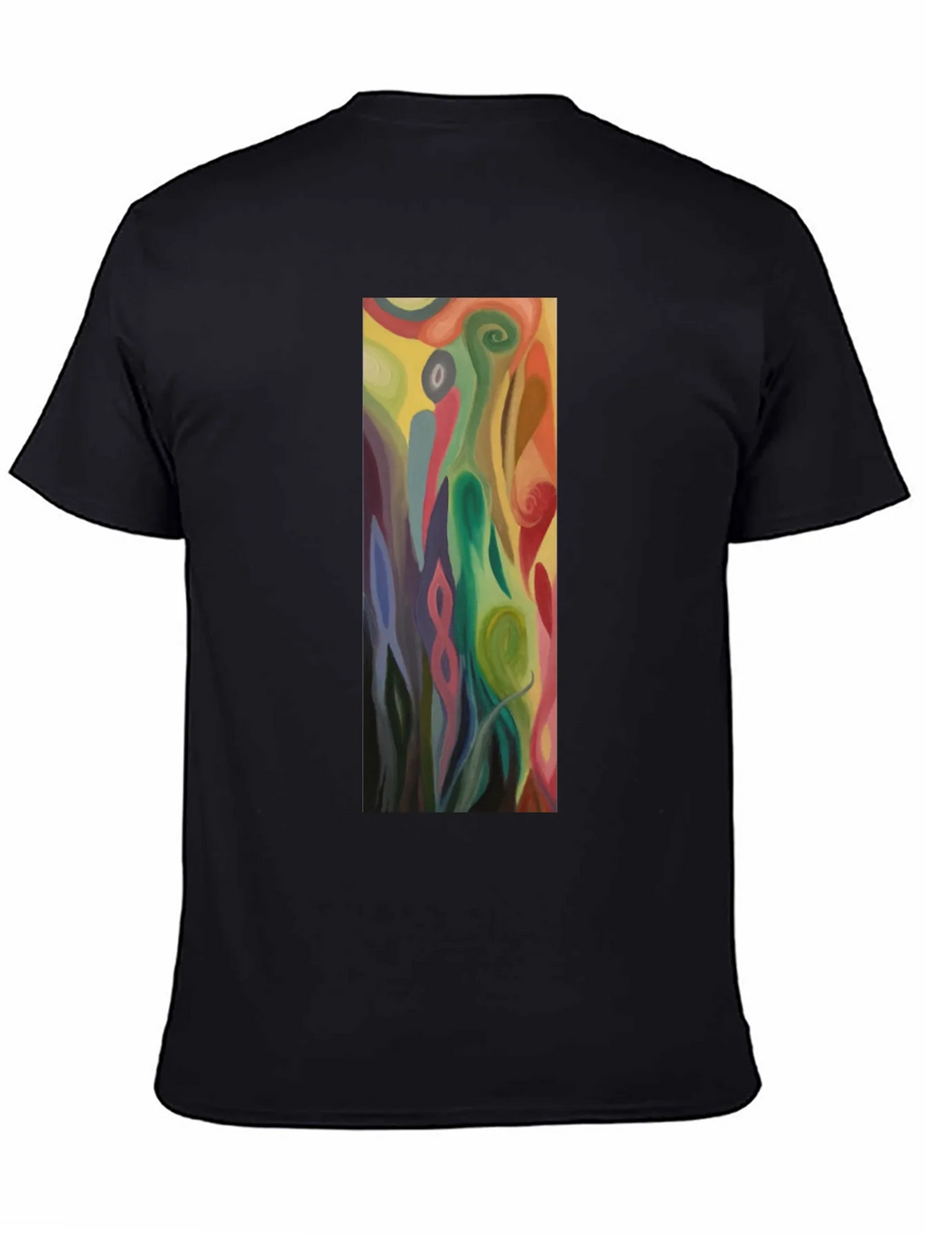 Abstract Art Graphic Black Tee - Mens Casual Style product image 4