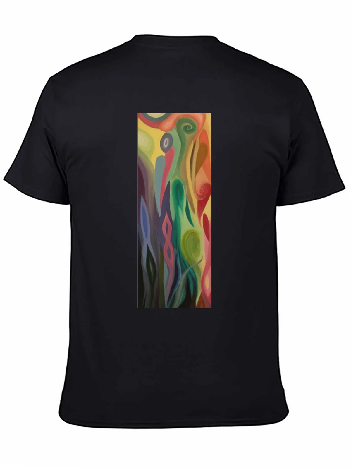 Abstract Art Graphic Black Tee - Mens Casual Style product image 4