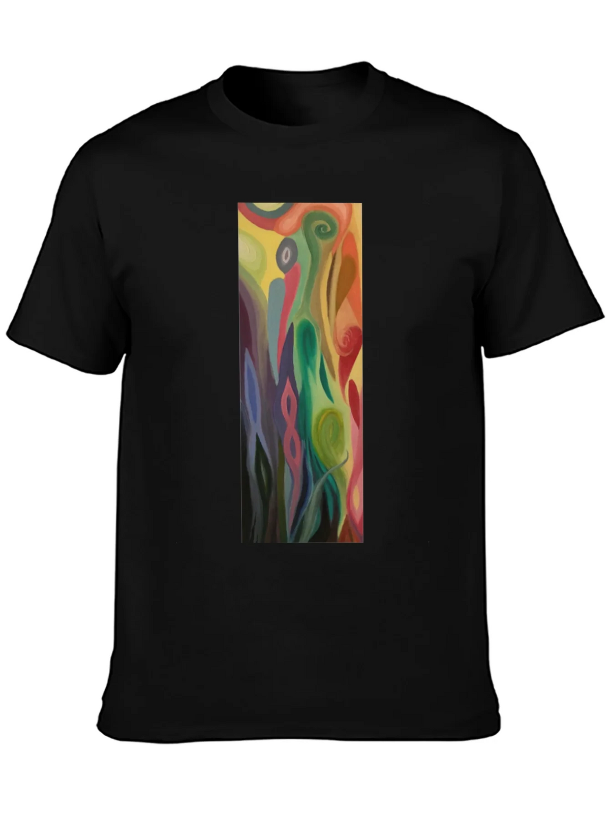Abstract Art Graphic Black Tee - Mens Casual Style product image 3