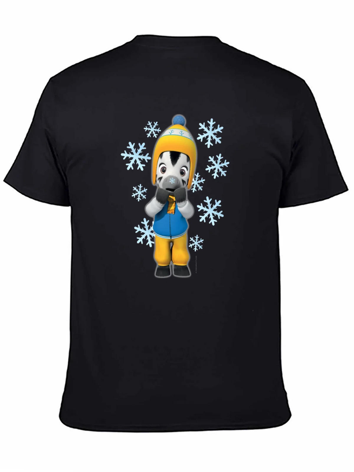Winter Zebra Graphic Tee - Black Unisex T-Shirt product image 4