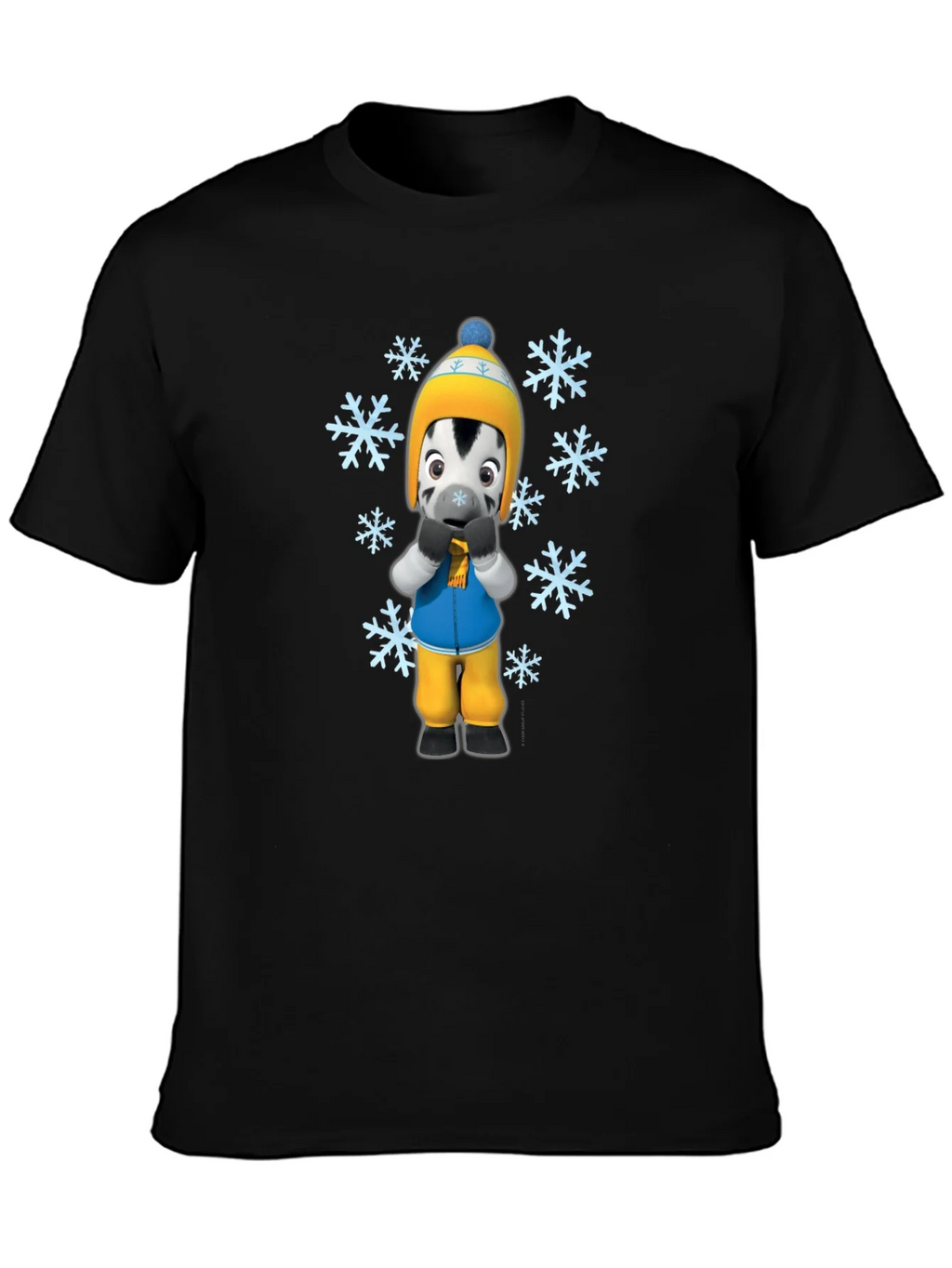 Winter Zebra Graphic Tee - Black Unisex T-Shirt product image 3