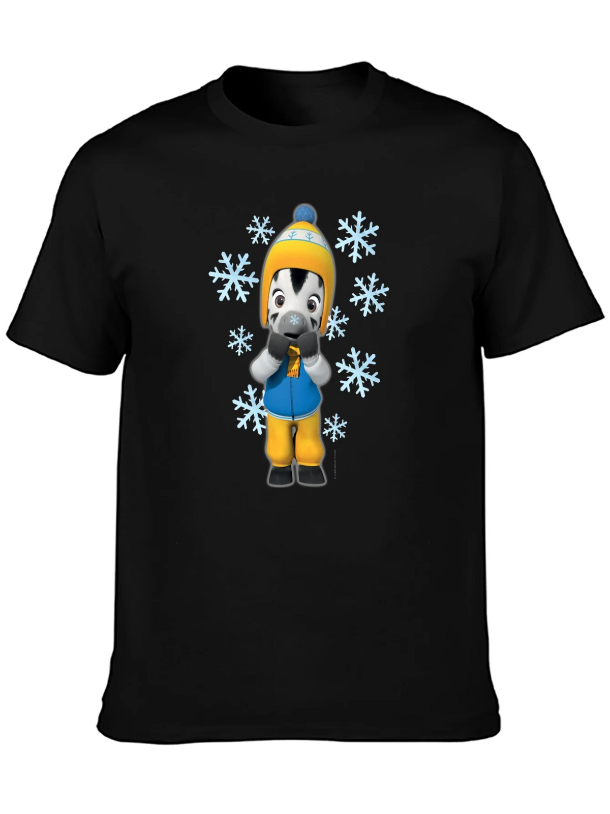 Winter Zebra Graphic Tee - Black Unisex T-Shirt product image 3