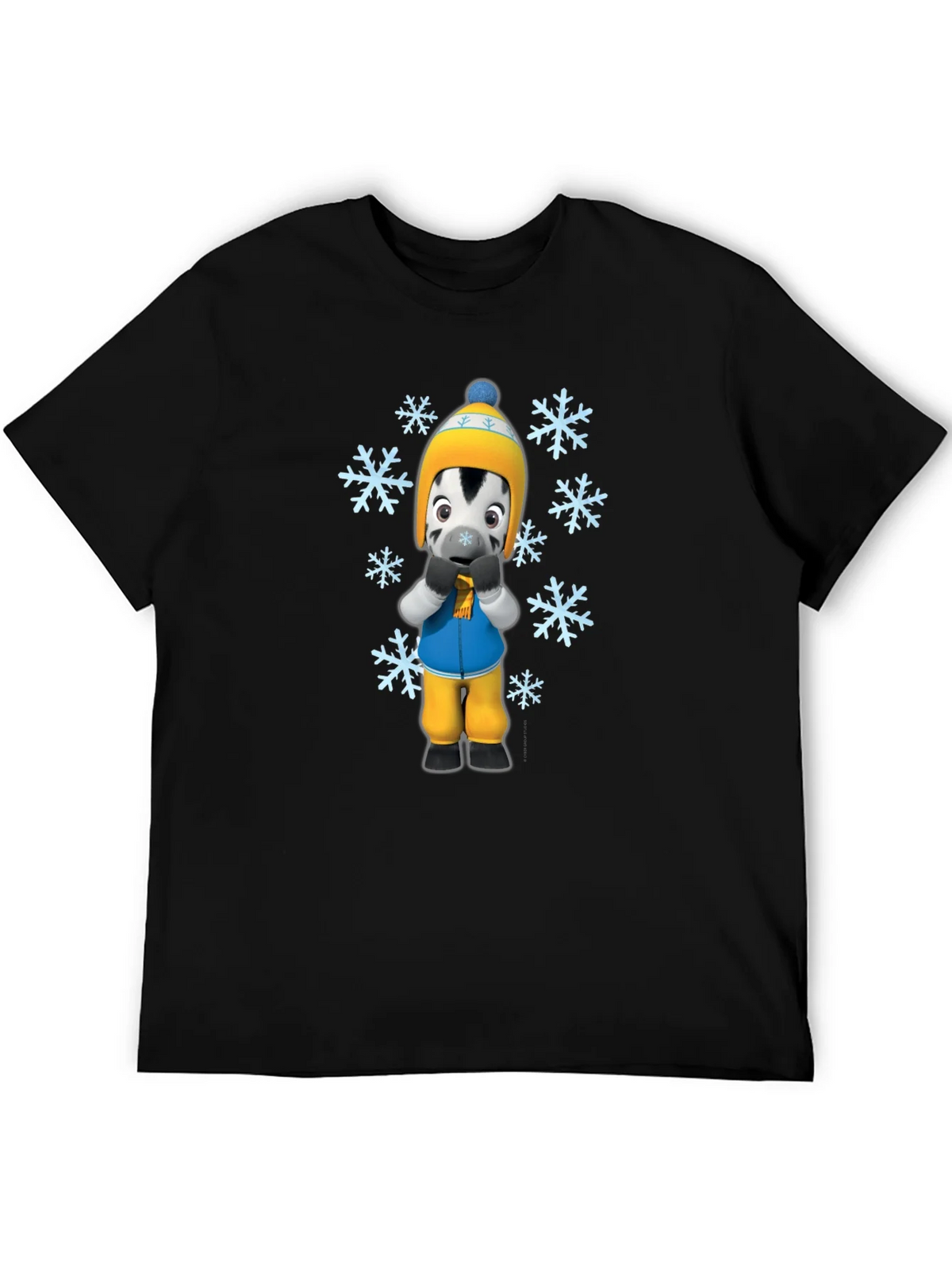 Winter Zebra Graphic Tee - Black Unisex T-Shirt product image 5