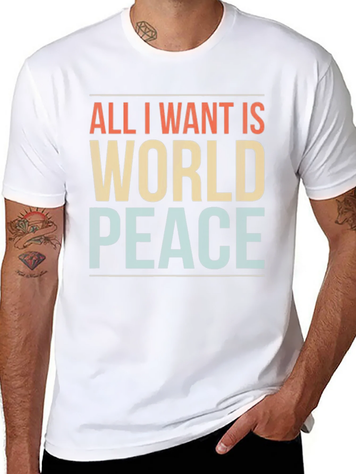 All I Want Is World Peace Graphic T-Shirt product image 2