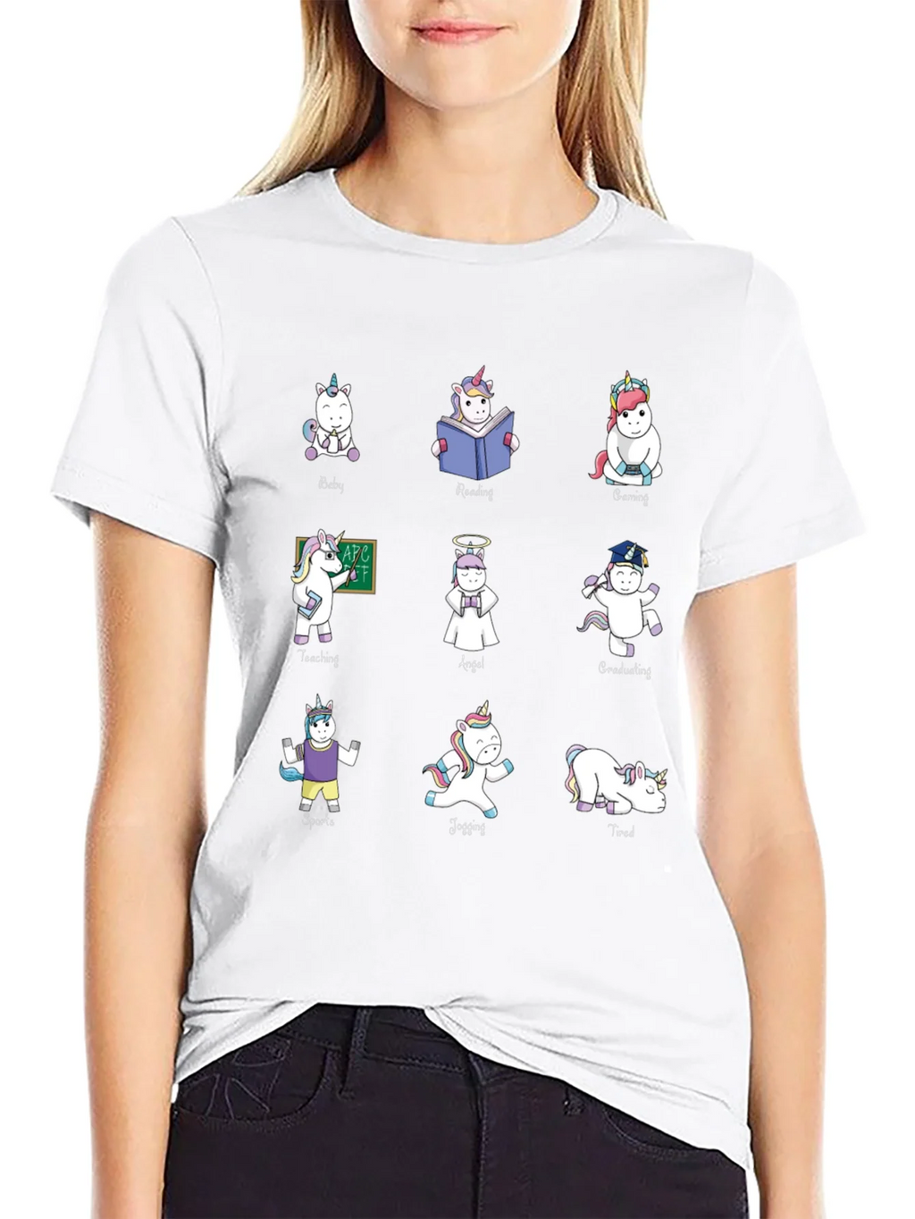 Unicorn Graphic Print T-Shirt - Funny Animal Tee product image 2