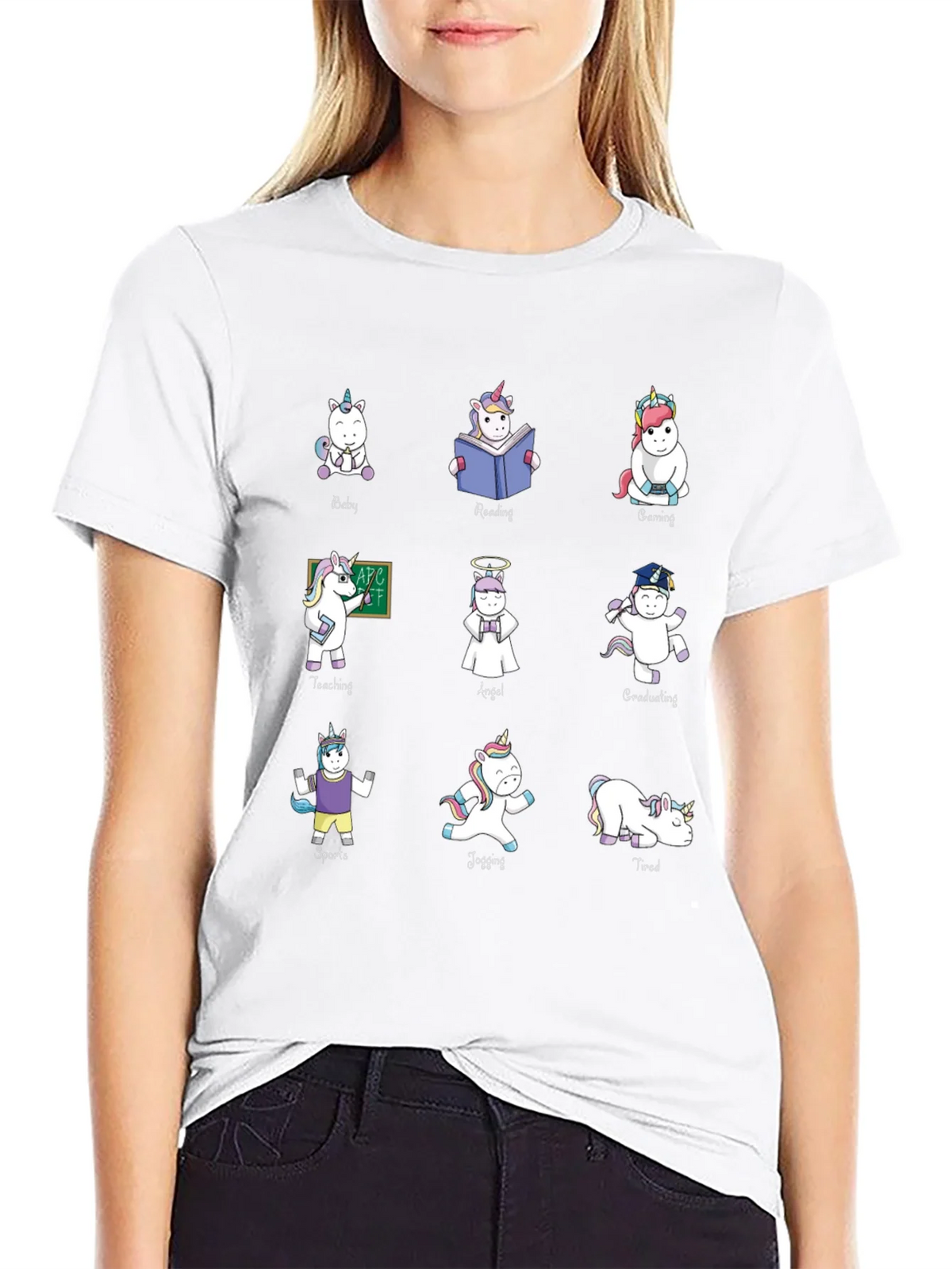 Unicorn Graphic Print T-Shirt - Funny Animal Tee product image 2