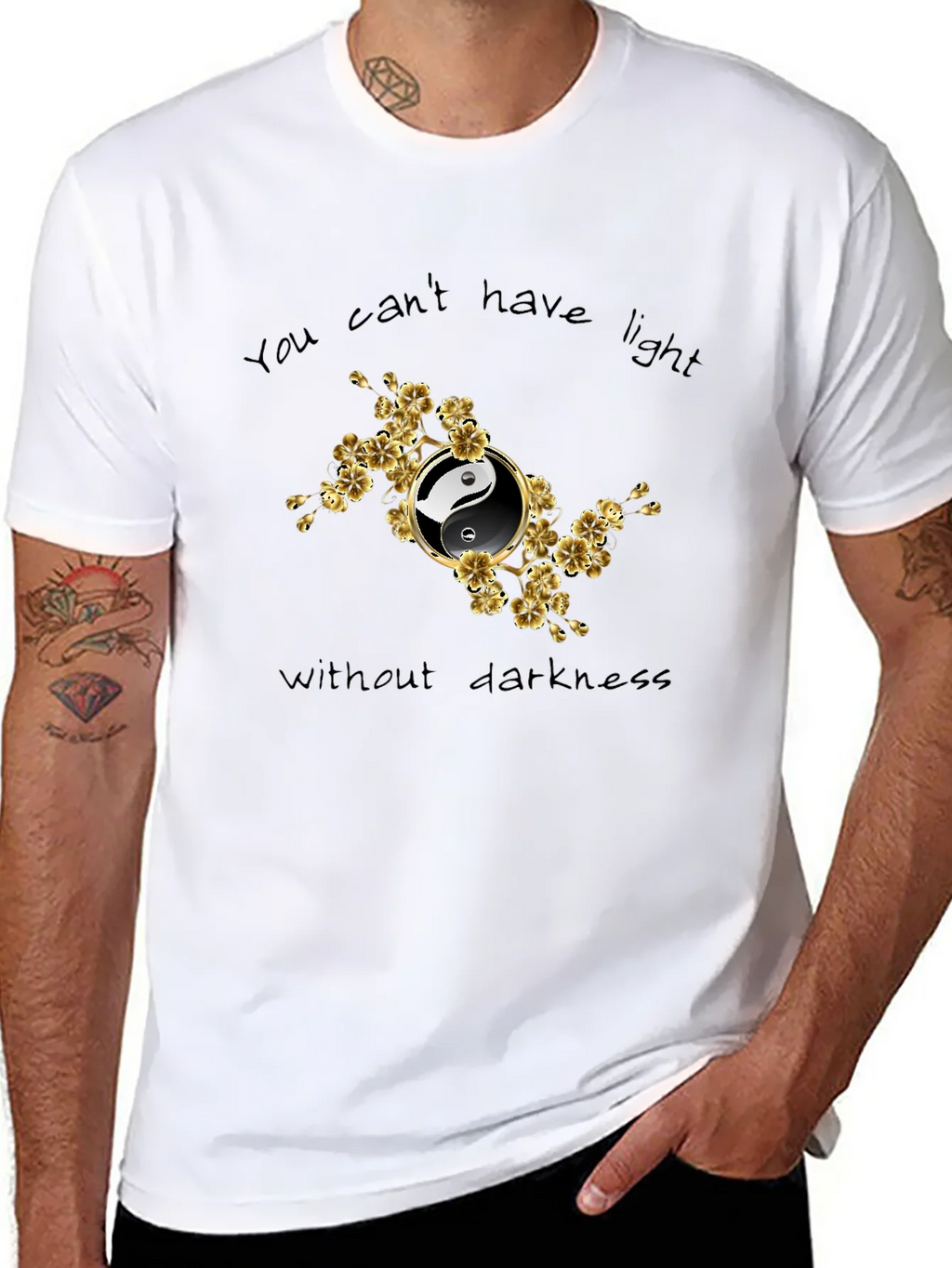 Yin Yang Floral Graphic T-Shirt - Balance & Harmony product image 7