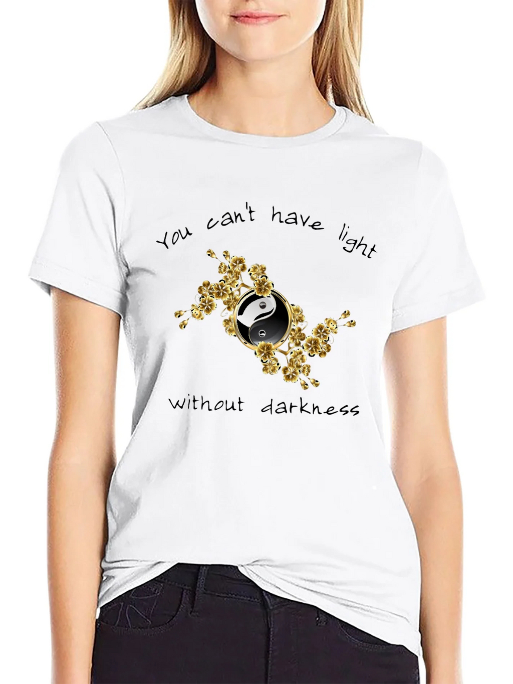 Yin Yang Floral Graphic T-Shirt - Balance & Harmony product image 8