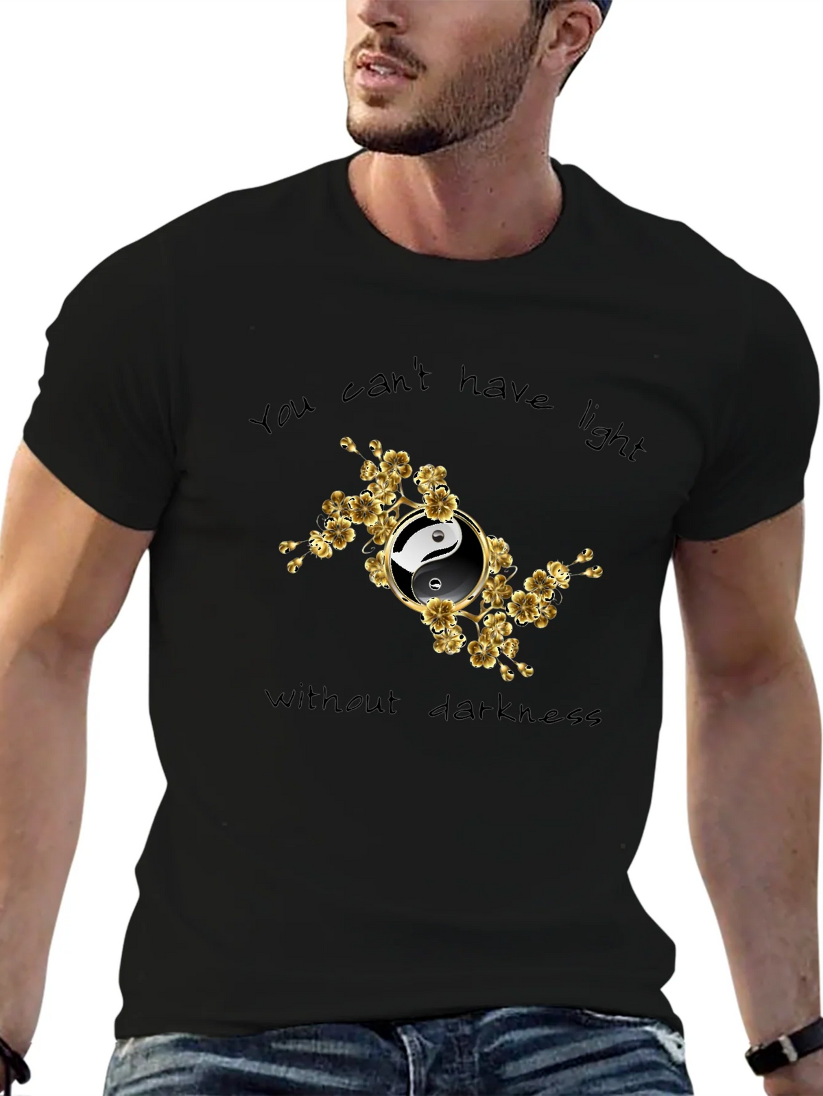 Yin Yang Floral Graphic T-Shirt - Balance & Harmony product image 6