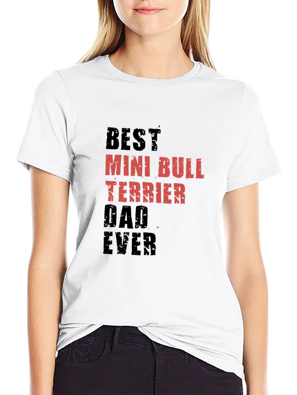 Best Mini Bull Terrier Dad Ever Black Tee product image 7