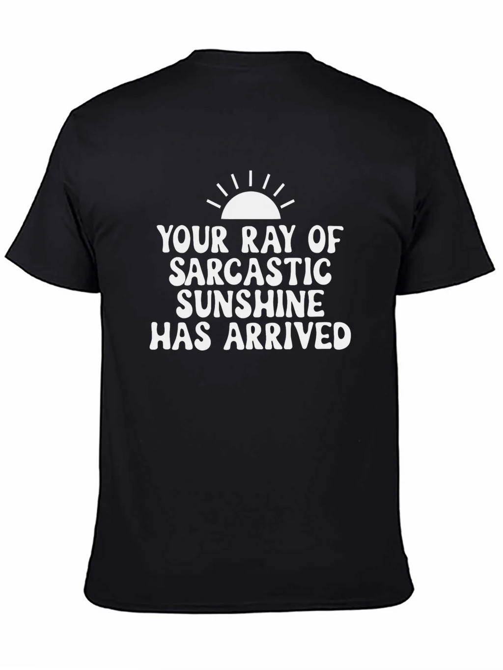 Sarcastic Sunshine Graphic Tee - Black Cotton T-Shirt product image 4