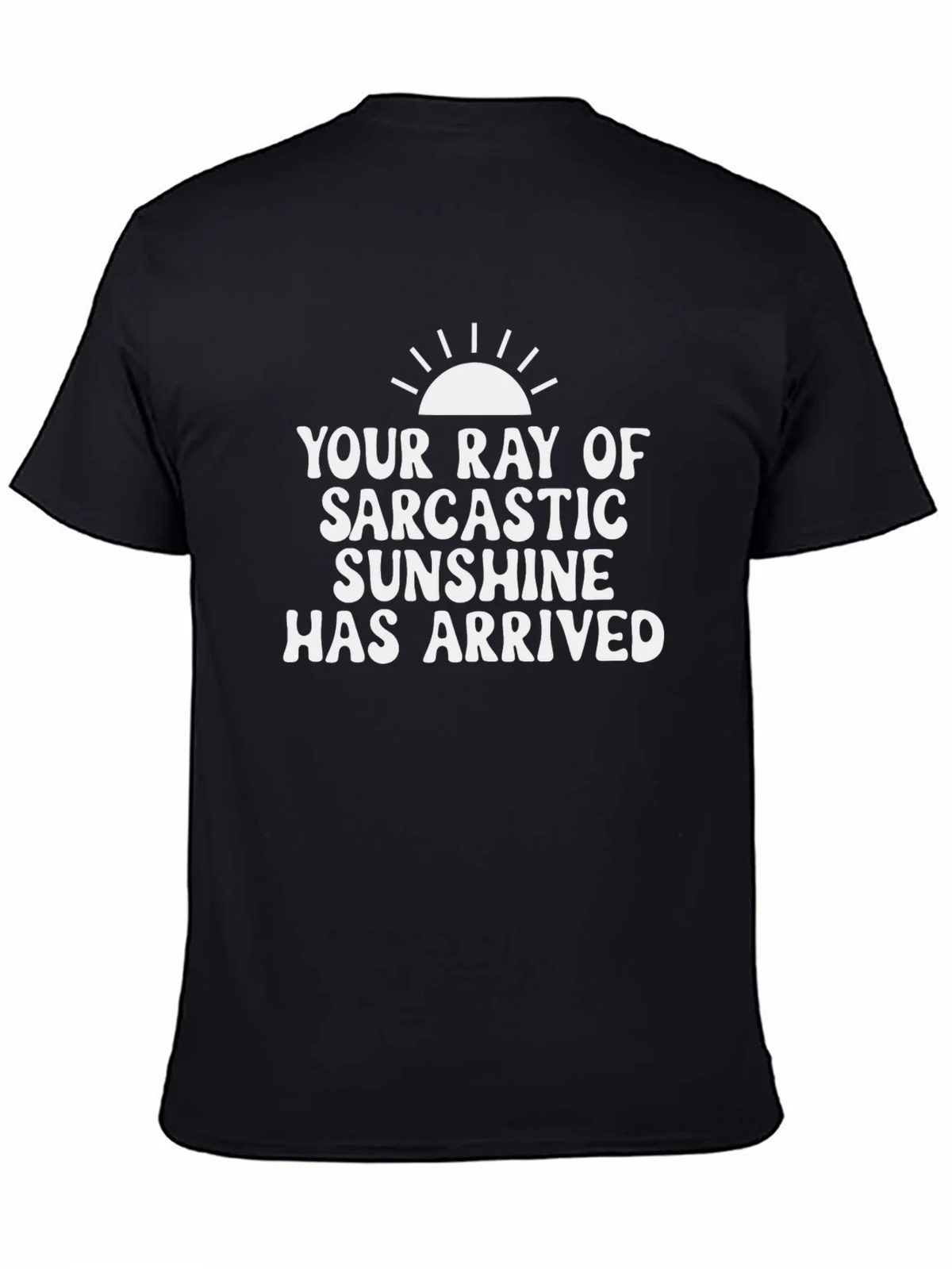 Sarcastic Sunshine Graphic Tee - Black Cotton T-Shirt product image 4