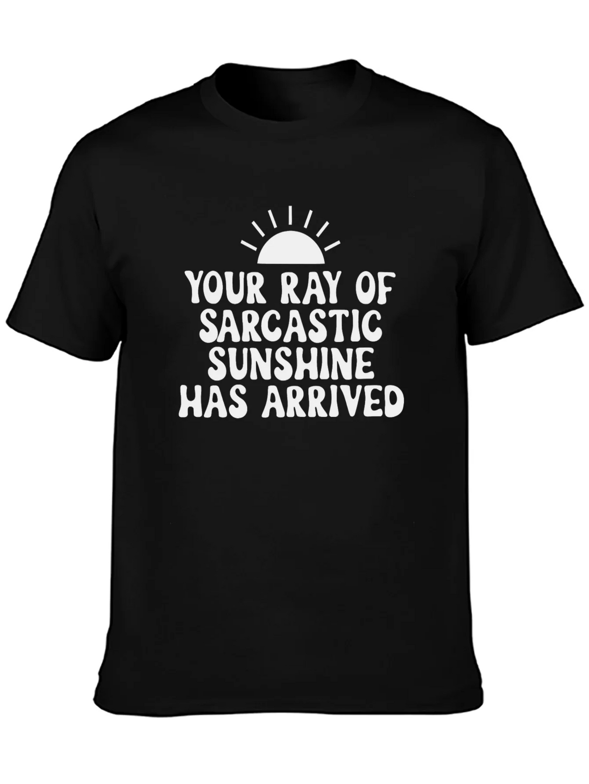 Sarcastic Sunshine Graphic Tee - Black Cotton T-Shirt product image 3