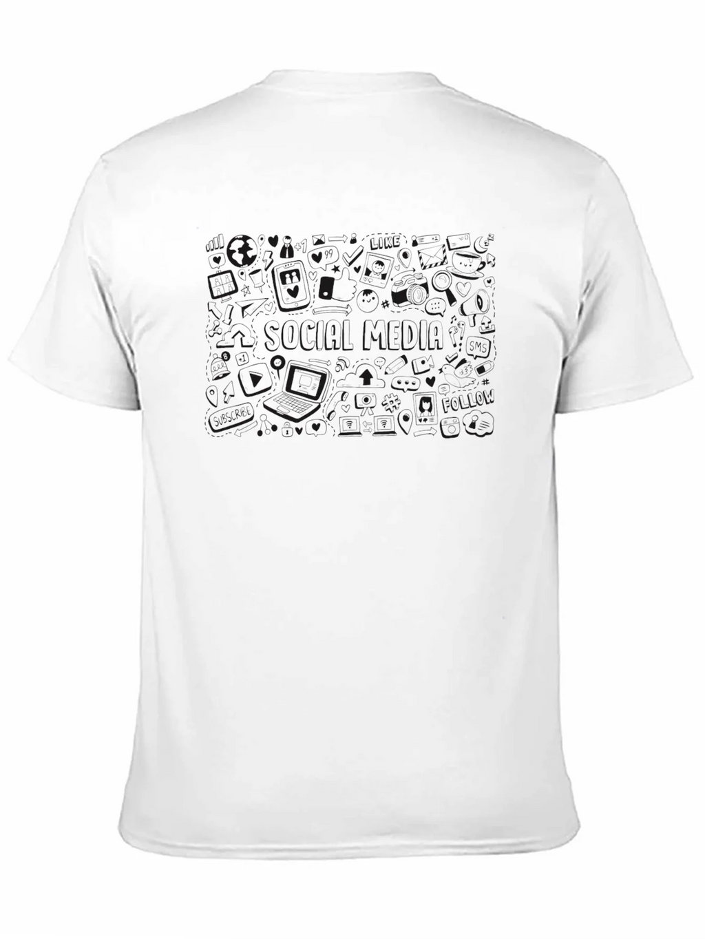Mens Casual Black Crew Neck Short Sleeve T-Shirt product image 10