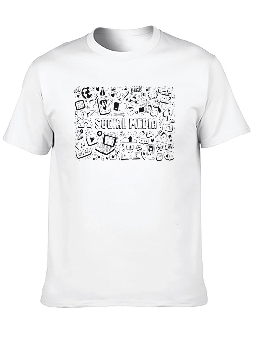 Mens Casual Black Crew Neck Short Sleeve T-Shirt product image 9