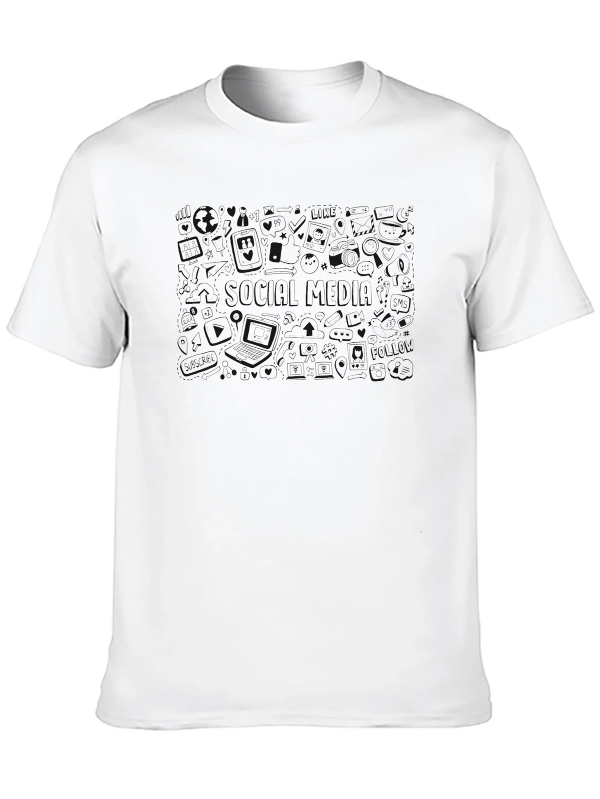 Mens Casual Black Crew Neck Short Sleeve T-Shirt product image 9