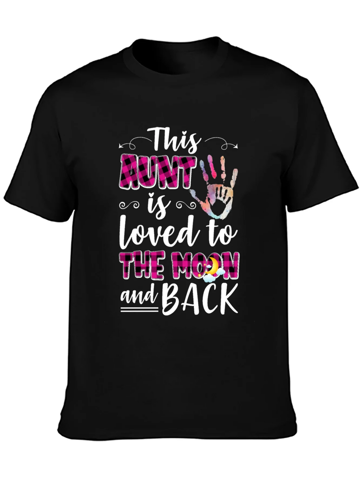 Loved Aunt Graphic T-Shirt - Black product image 2
