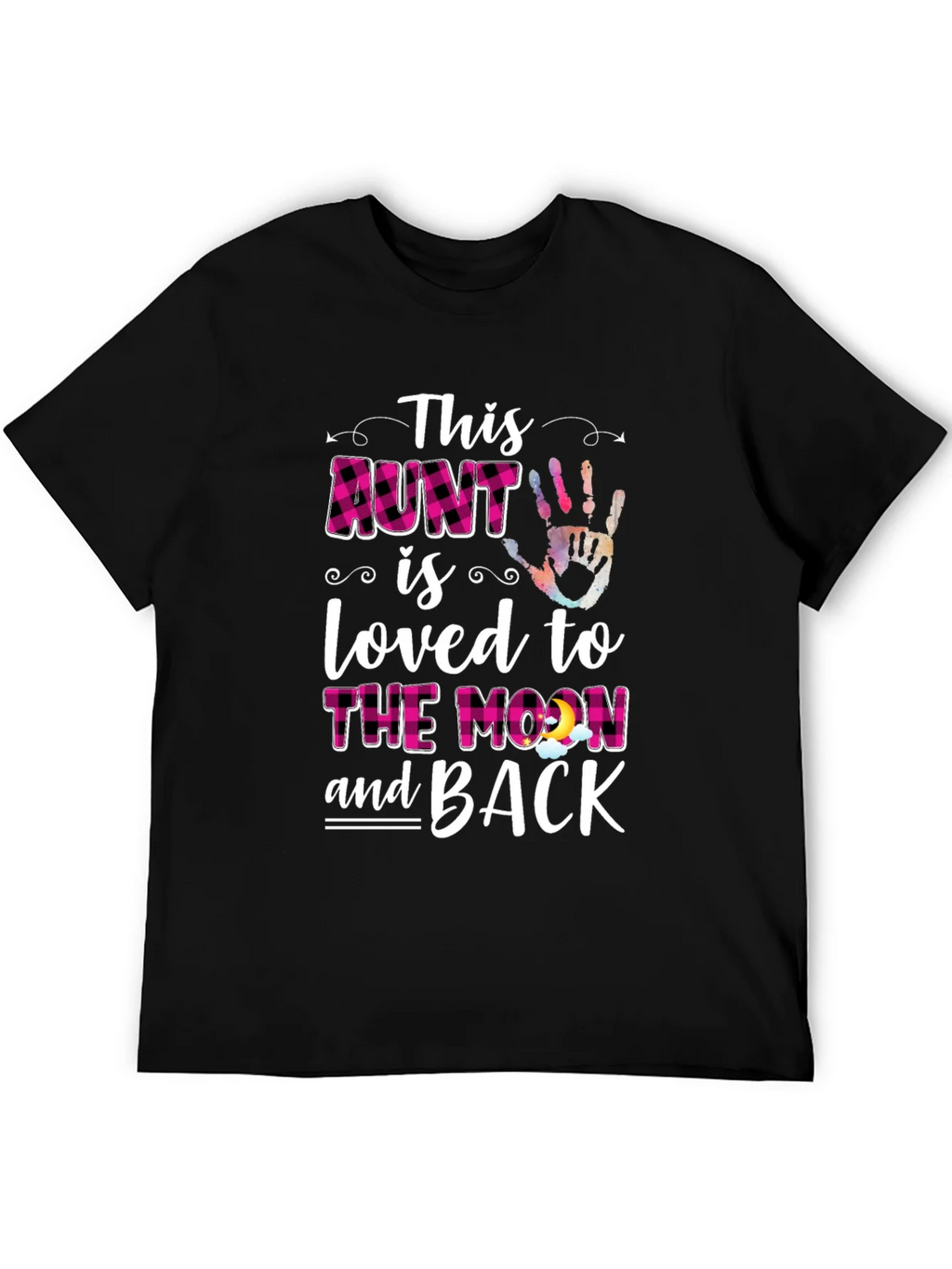 Loved Aunt Graphic T-Shirt - Black product image 4