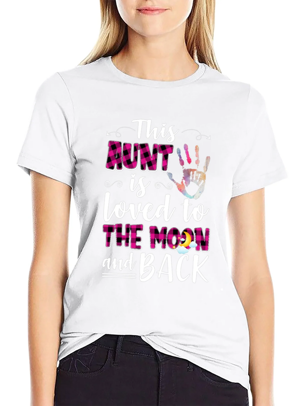 Loved Aunt Graphic T-Shirt - Black product image 7