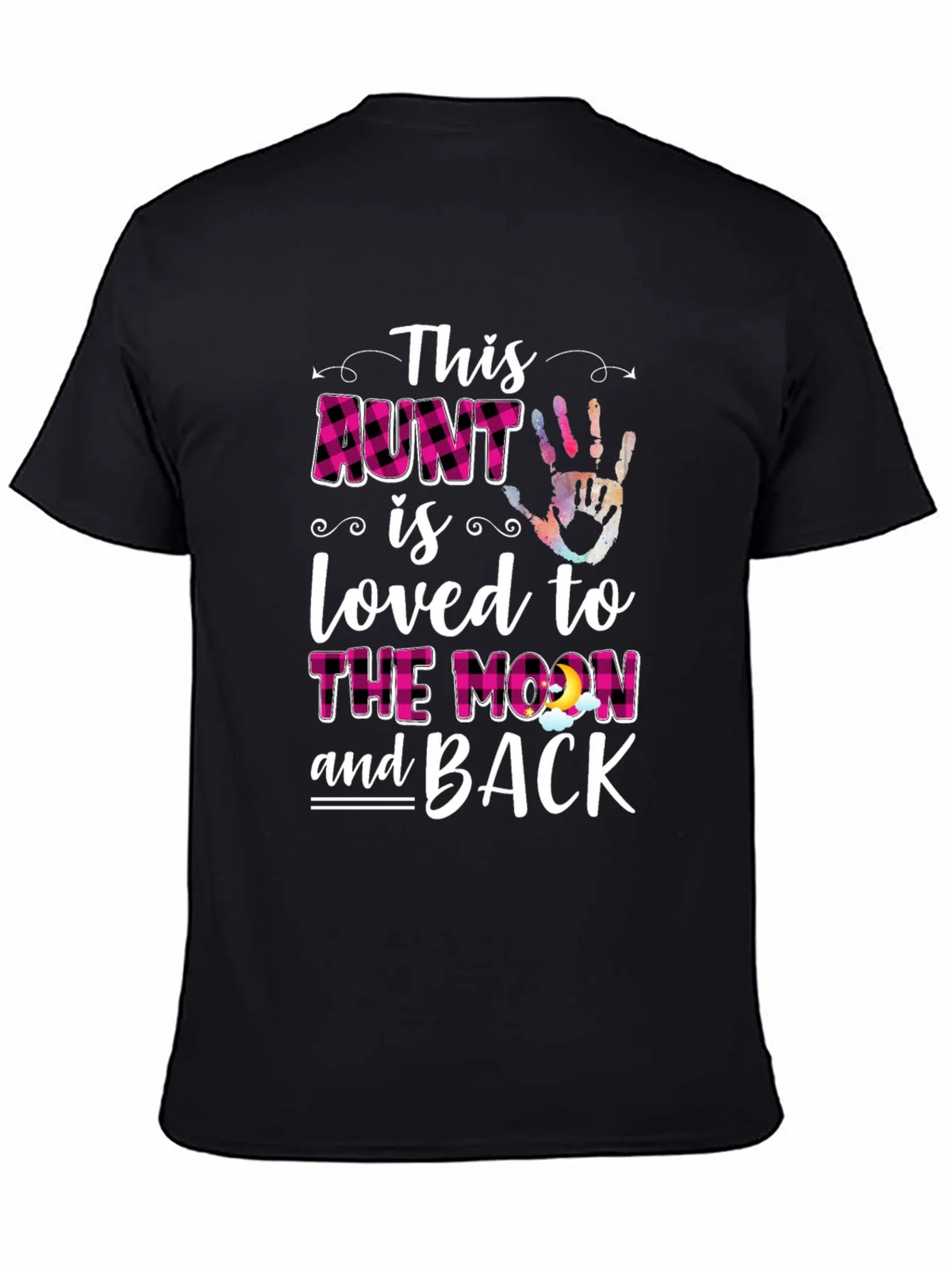 Loved Aunt Graphic T-Shirt - Black product image 3