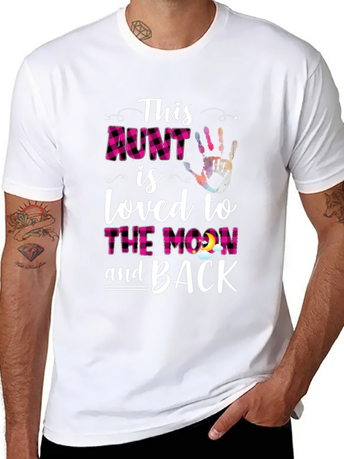 Loved Aunt Graphic T-Shirt - Black product image 6