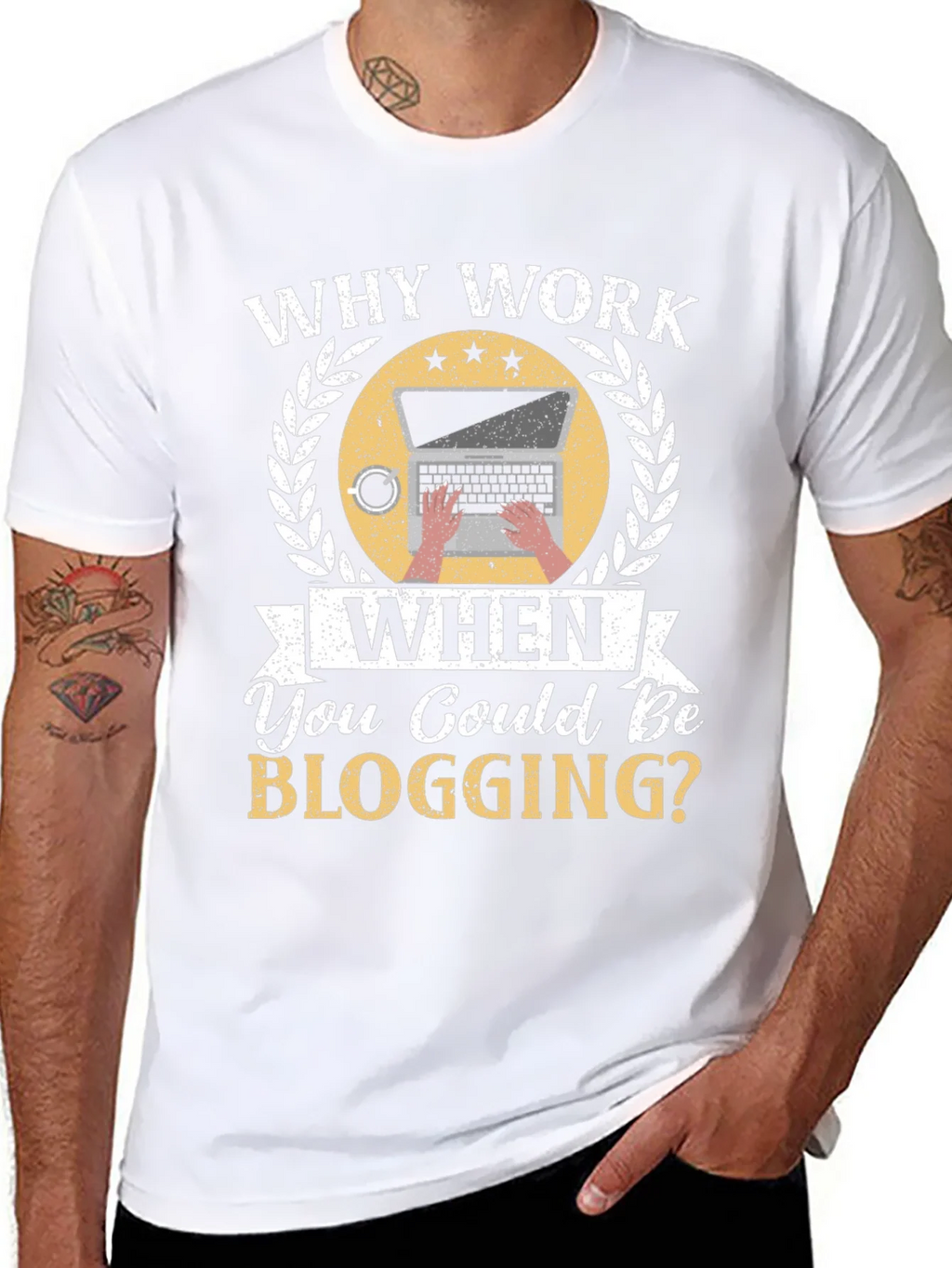 Why Work When You Could Be Blogging Black T-Shirt product image 7