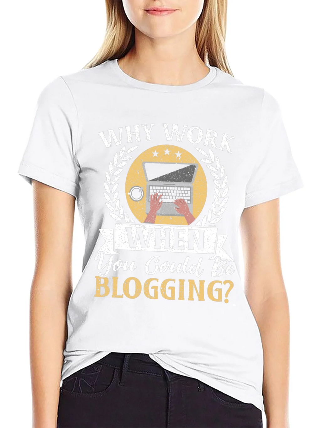 Why Work When You Could Be Blogging Black T-Shirt product image 8