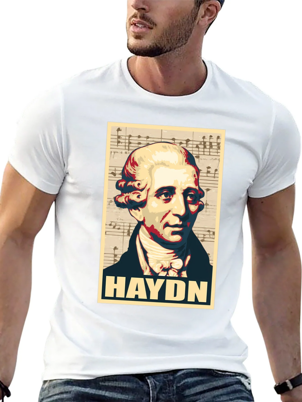 Haydn Portrait Graphic Tee - Classical Music Fan T-Shirt product image 12