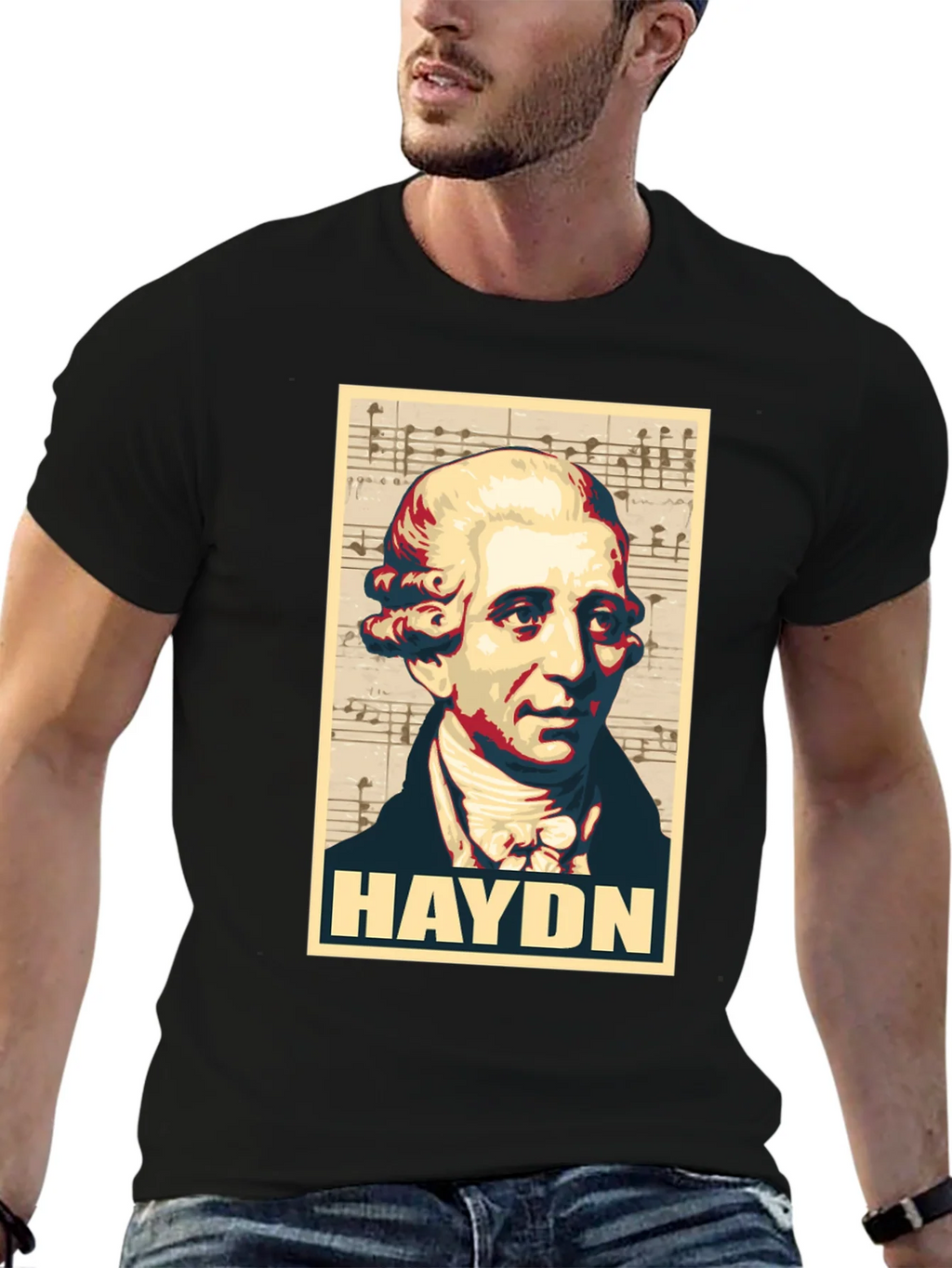 Haydn Portrait Graphic Tee - Classical Music Fan T-Shirt product image 6