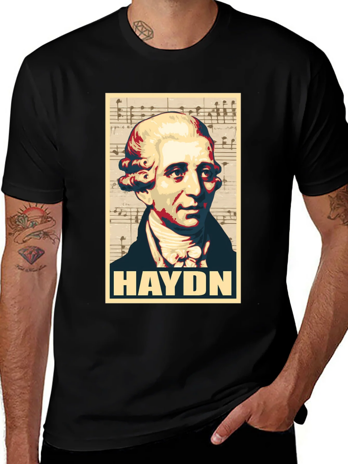 Haydn Portrait Graphic Tee - Classical Music Fan T-Shirt product image 1