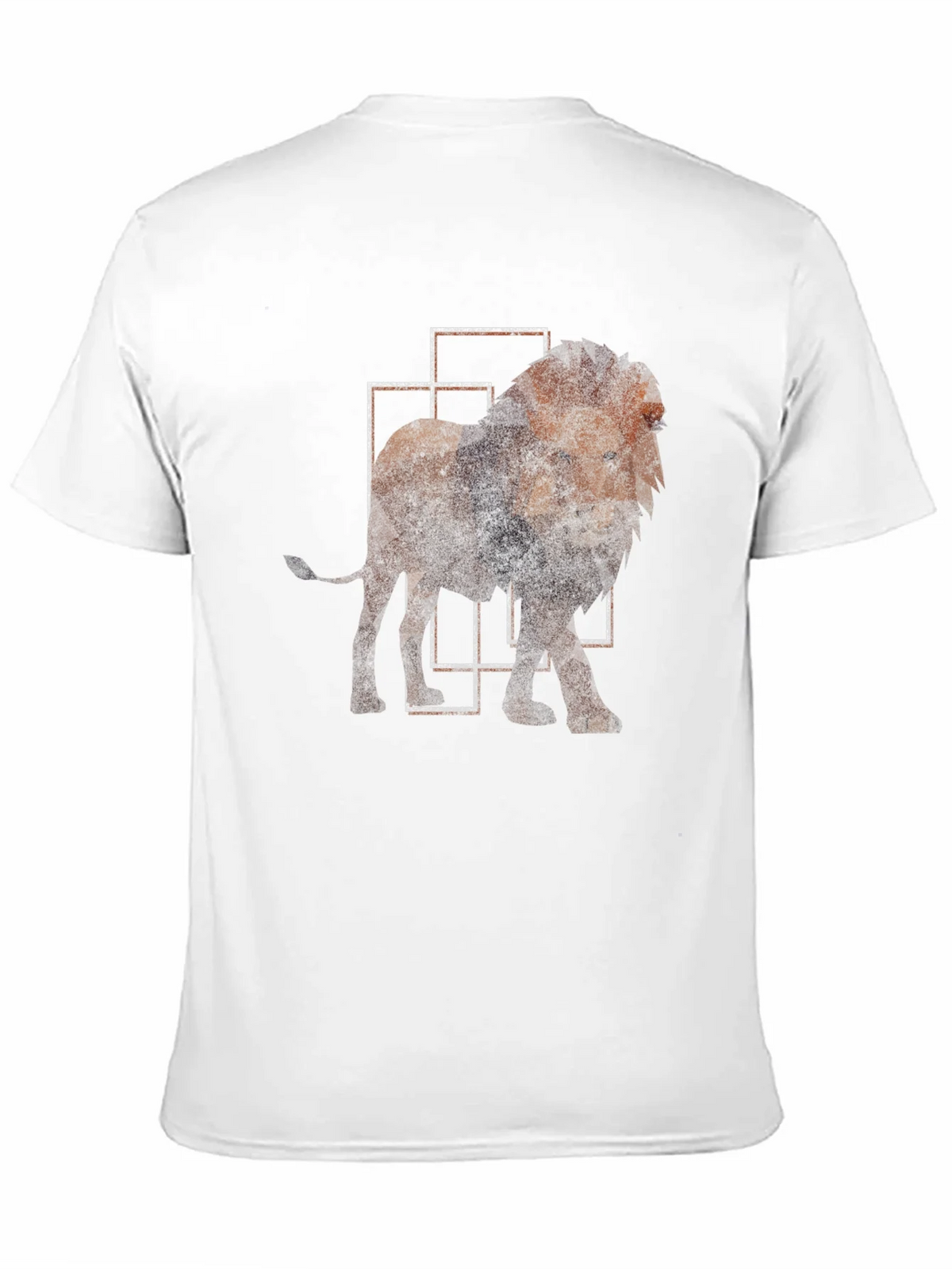 Geometric Lion Print Black T-Shirt product image 10