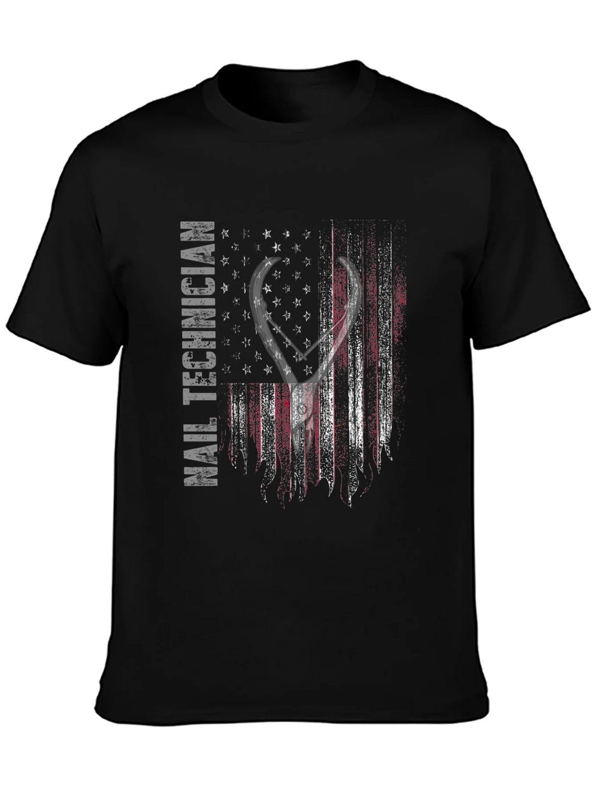 Nail Technician American Flag T-Shirt product image 3