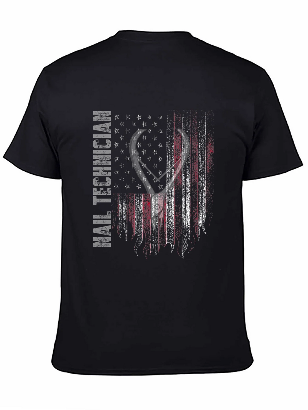 Nail Technician American Flag T-Shirt product image 4